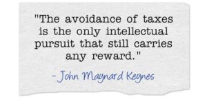 The avoidance of taxes quote from John Keynes