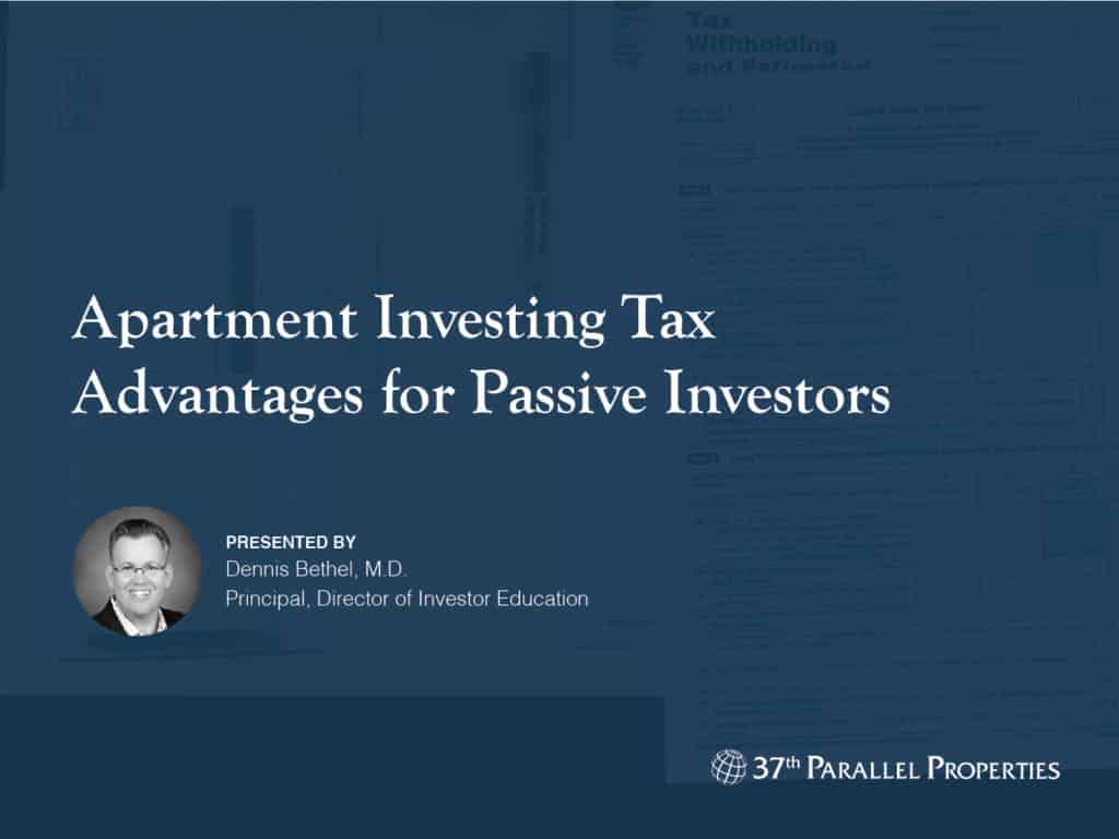 Tax Advantages of Investing in Apartments Webinar Cover